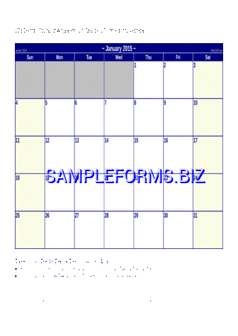 12 Month Calendar 2015 3